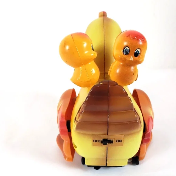 Vintage Russ Chick and Rooster Toy Musical Bobbing "Its a Small World" Battery